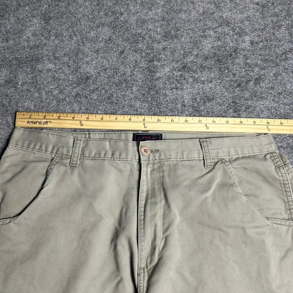 US Polo Assn Cargo Shorts Khaki Tan Baggy Skater Y2K Retro Size 36